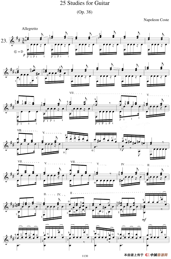 Napoleon Coste《25 Studies,Op.38》（STUDY 23）(1)_原文件名：Napoleon Coste《25 Studies,Op.38》（STUDY 23）.png