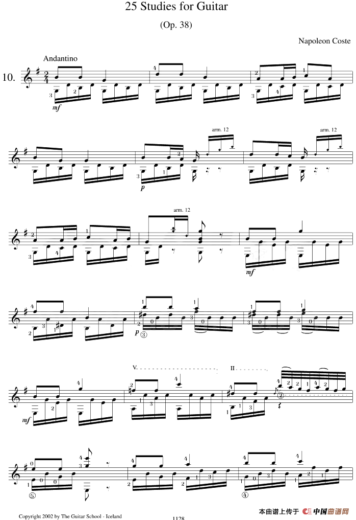 Napoleon Coste《25 Studies,Op.38》（STUDY 10）(1)_原文件名：Napoleon Coste《25 Studies,Op.38》（STUDY 10）.png