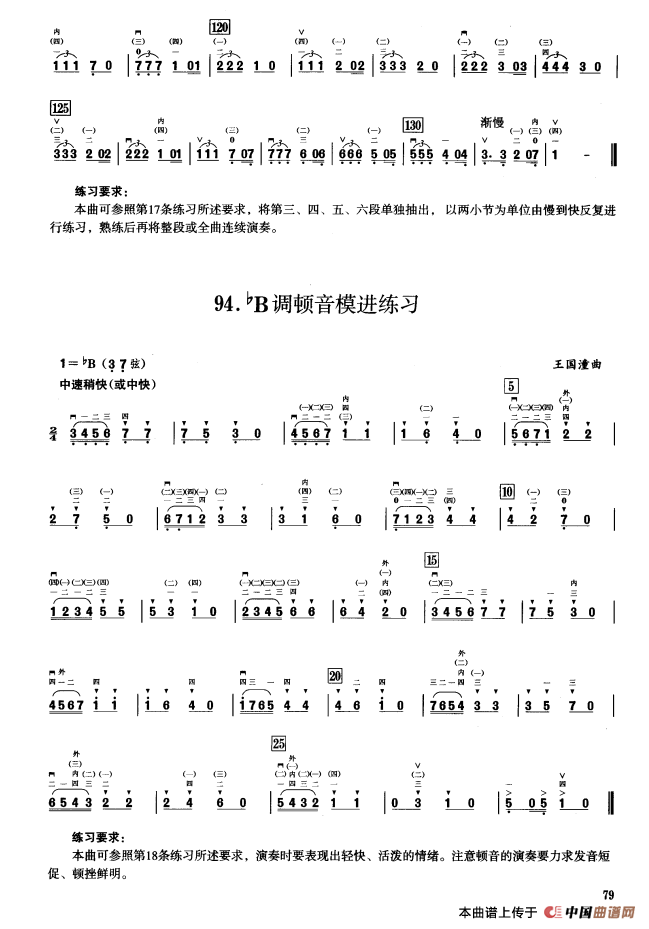 五、降B调音阶与音型模进练习（二胡音阶练习）(1)_原文件名：000079.png