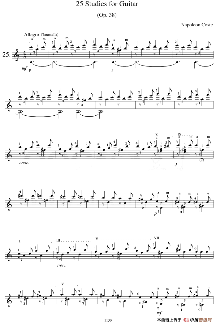 Napoleon Coste《25 Studies,Op.38》（STUDY 25）(1)_原文件名：Napoleon Coste《25 Studies,Op.38》（STUDY 25）.png